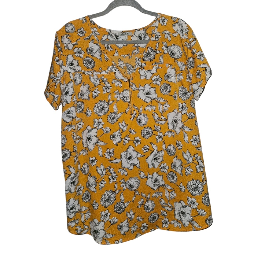 1X MPH Collection Floral Blouse